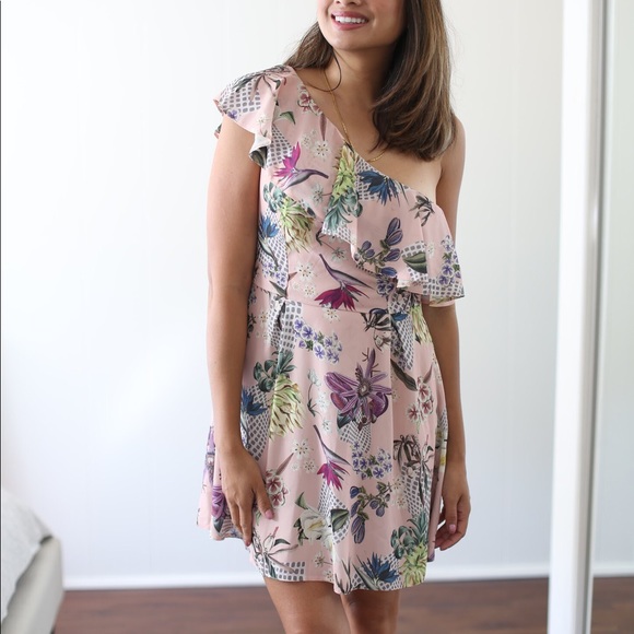 ASOS “Love” Asymmetrical Ruffle Mini Dress NWT - Picture 3 of 7